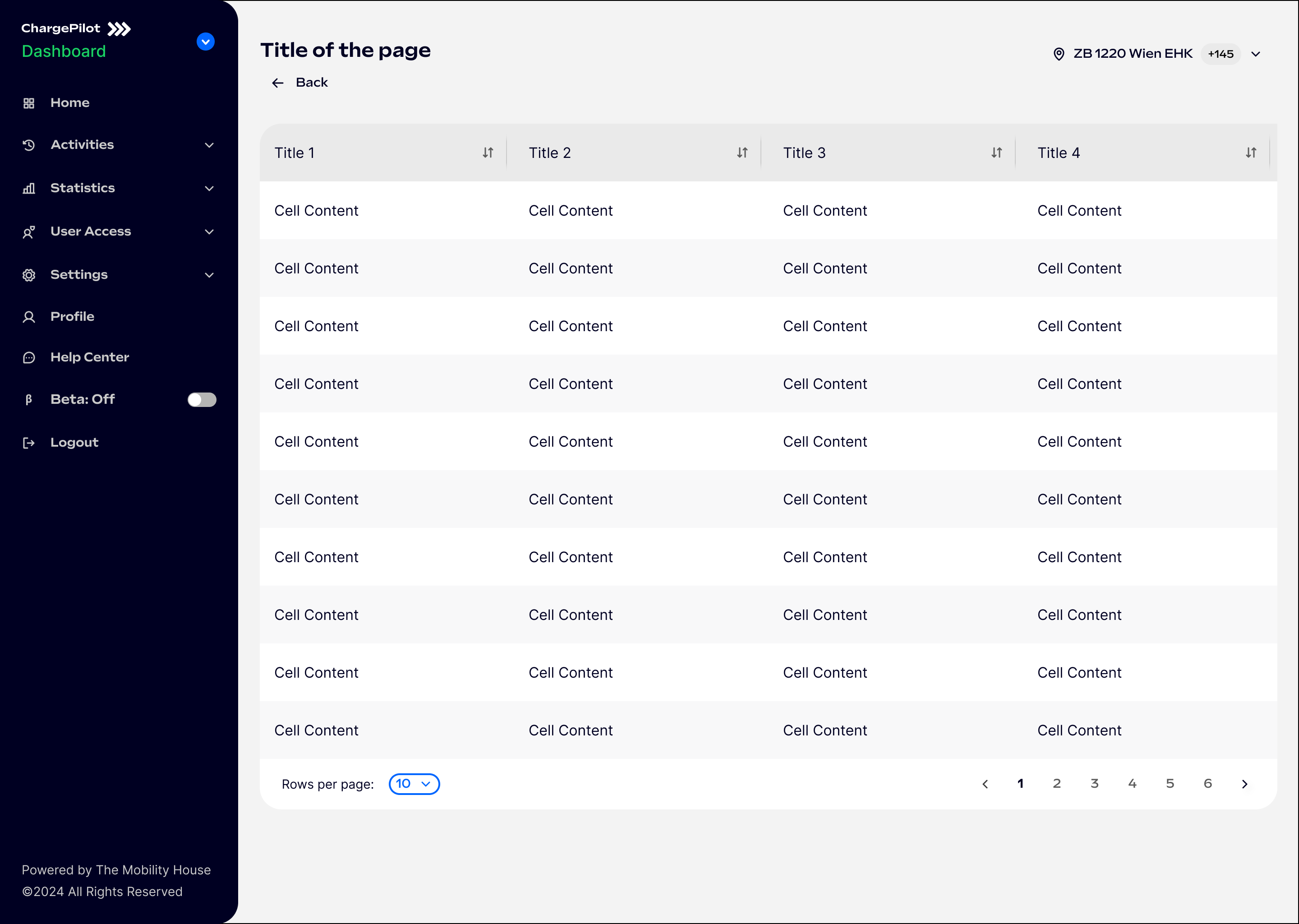 The rebuilt table component in DesignGrid.