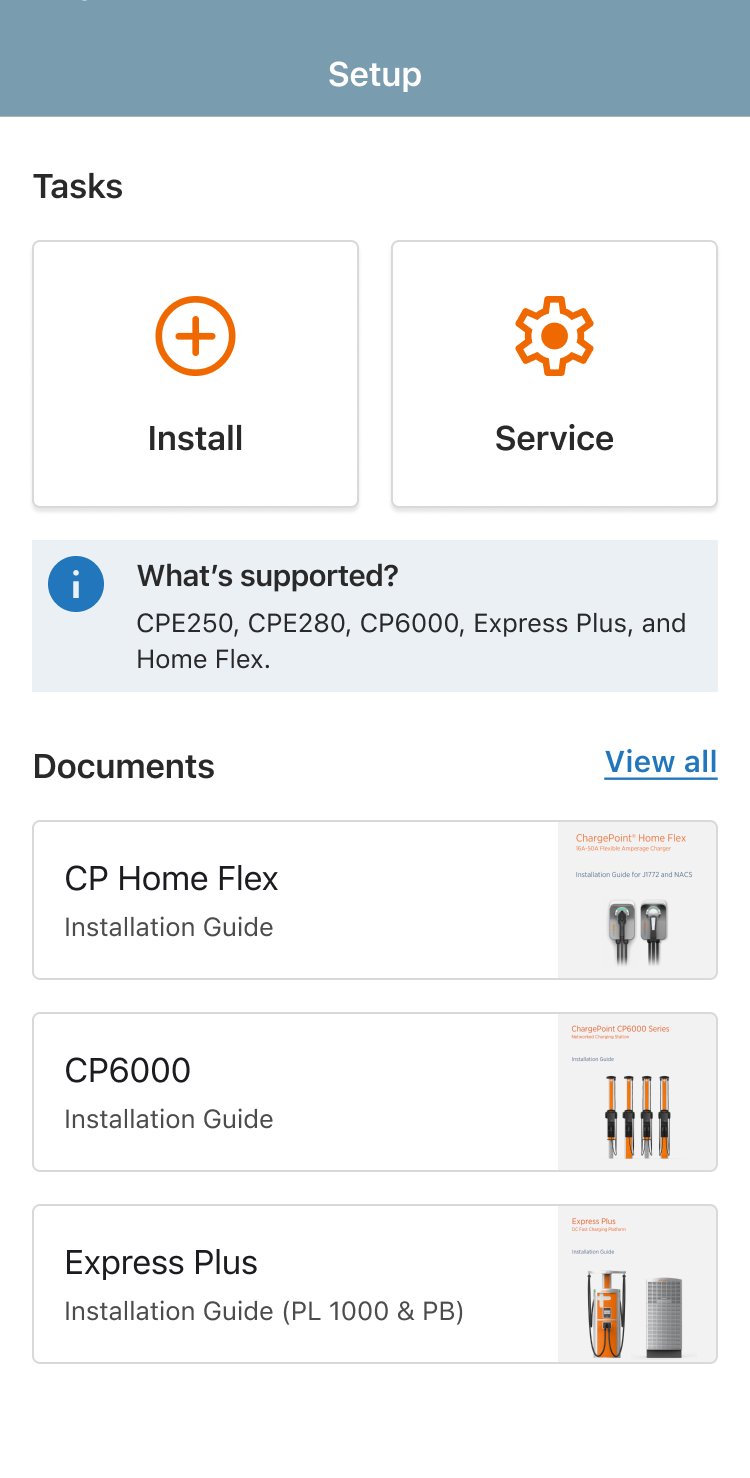 Home: the installer's task list, supported hardware, and install guides.
